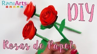 DIY  ROSAS DE PAPEL FÁCILES [upl. by Asli]