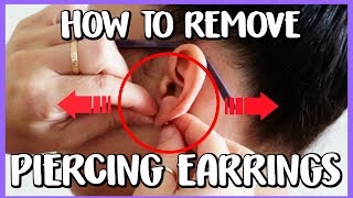 THE SECRET TO REMOVING PIERCING EARRINGS  HOW TO REMOVE [upl. by Hurd]