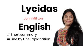 Lycidas By John Milton Summary In English  Short section wise summary [upl. by Heman]