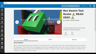 How to get into the bee swarm test realm 💯 [upl. by Oiramd]