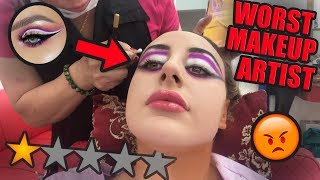 I WENT TO THE WORST REVIEWED MAKEUP ARTIST IN DUBAI 😡 [upl. by Saphra]