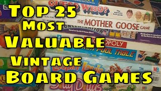 Top 25 Most Valuable Vintage Board Games In 2021 [upl. by Netsirhk714]