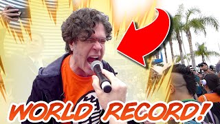 World Record KAMEHAMEHA with Sean Schemmel Goku Voice Actor [upl. by Briana]