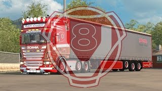 ETS 2 Scania V8 sound version \8 [upl. by Binny]