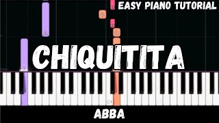 ABBA  Chiquitita Easy Piano Tutorial [upl. by Agler]