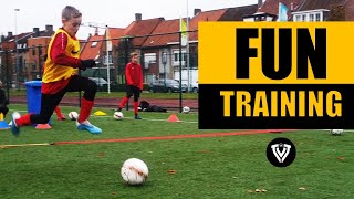 Fun Training  Football Training U8 U9 U10 U11 U12 U13 U14  Thomas Vlaminck [upl. by Enneillij456]