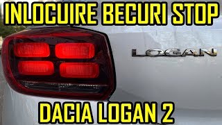 Dacia Logan 2 Inlocuire Schimbare Becuri Stop  Pozitie  Frana  Semnalizare  Marsarier [upl. by Dusen]