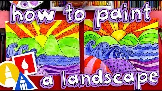 How To Paint A Beautiful Landscape for kids [upl. by Anala]