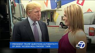 Pres Trump questions quotAccess Hollywoodquot tape authenticity [upl. by Middleton]