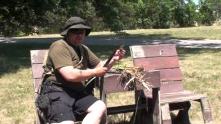 Using Cattails to create Natural Cordage [upl. by Ylreveb]