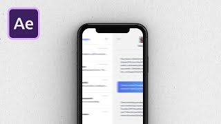 Simple UI Swipe Animation in After Effects [upl. by Amein]