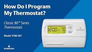 Classic 80 Series  1F80361  How Do I Program My Thermostat [upl. by Sacrod]