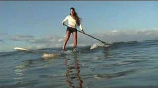 SUP HOW TO CATCH WAVES stand Up paddle boarding [upl. by Karlotta]