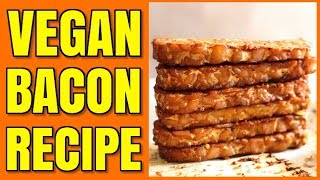 How to Make Vegan Bacon  Easy Tempeh Bacon Recipe  Oil Free [upl. by Anikahs276]