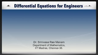 Lecture 1  Introduction to Ordinary Differential Equations ODE [upl. by Animsay]