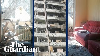 Inside a destroyed Kyiv apartment building after Russia shelling [upl. by Dilan]