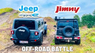 SUZUKI JIMNY VS JEEP WRANGLER 4XE OFFROAD BATTLE [upl. by Eicam]