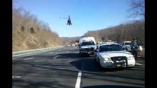 Allamuchy Fire station 91 medivac landing on RT80 [upl. by Franz70]