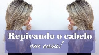 Como cortarrepicar seu cabelo sozinha  por Suenny Sousa [upl. by Imas]