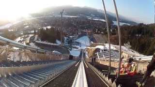 Skispringen Oberstdorf mit der HelmkameraHD [upl. by Wendt276]