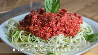 A SIMPLE Raw Vegan Spaghetti Sauce Recipe [upl. by Kcirej]