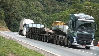 Carretas na Serra da BR376  PRSC  Prox Curva da Santa [upl. by Brodeur930]