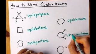 How to Name Cycloalkanes  6 Examples [upl. by Silado849]