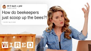 Beekeeper Answers Bee Questions From Twitter  Tech Support  WIRED [upl. by Leinaj792]