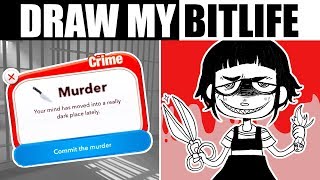 DRAW MY EVIL BITLIFE Illustrating a TextOnly Game [upl. by Yorztif]