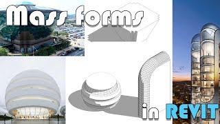 Mass forms in Revit How to create shape of building LR5M Quick modelling [upl. by Luelle]