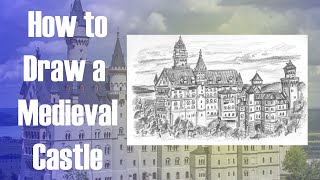 How to Draw a Medieval Castle [upl. by Dyrraj97]