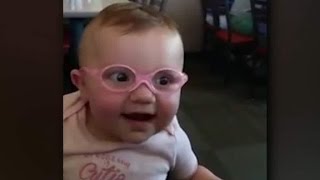 Baby sees parents clearly for first time [upl. by Marillin]