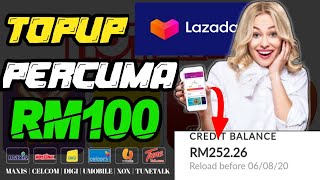 TOP UP KREDIT FREE RM100  KREDIT PERCUMA [upl. by Ecnarret]