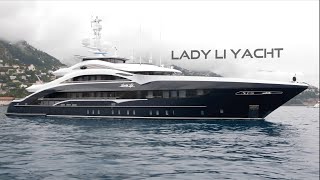 VISITING A 50 MILLION Mega Yacht  LADY LI [upl. by Enyrhtac52]