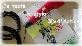 ★Je teste le stylo 3D 3D printing pen du magasin Action [upl. by Ennaeus]