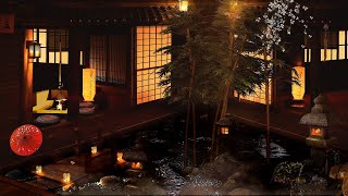 Relaxing Japanese Zen Music  Japanese Indoor Garden  Water Sounds with Song for Sleep Study [upl. by Dorisa]