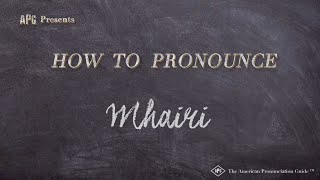 How to Pronounce Mhairi Real Life Examples [upl. by Bean73]