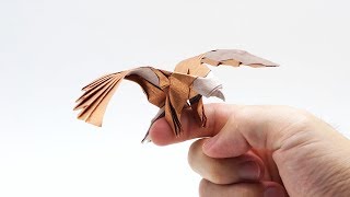 ORIGAMI EAGLE  Simplified version Jo Nakashima [upl. by Tressia9]