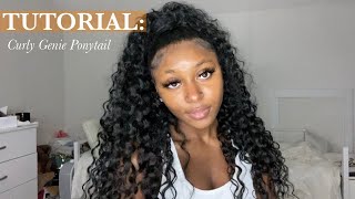 32 inch High Curly Ponytail  NO HEAT  Mastermix Organique Ponytail [upl. by Beauvais]