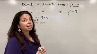 Explicitly vs Implicitly Defined Equations Dr April Ström [upl. by Auqinehs]