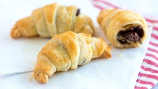 Quick Easy Chocolate Croissants Recipe [upl. by Goldberg]