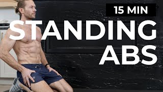 Standing Abs Workout  15 Min Home Abs Workout [upl. by Olocin]