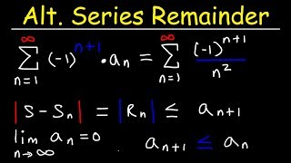 Alternate Series Estimation Theorem [upl. by Nael]