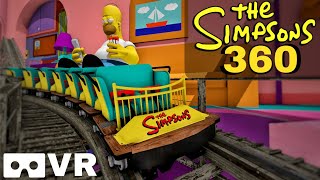 🟨 THE SIMPSONS 360 VR Roller Coaster POV immersive virtual Reality 4K 3D ride [upl. by Fabiano]