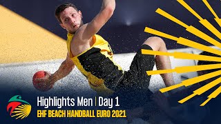 Highlights  Day 1  Men  EHF Beach Handball EURO 2021 [upl. by Undry583]