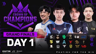 HINDI  CROWN OF CHAMPIONS  GRAND FINAL DAY 1  FT  EngineerYTGaming drs horaa r3g t2k rd [upl. by Kennett]