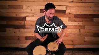 Roland Garcia Basic Bongo Tuning  Remo [upl. by Cowey]