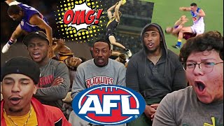 AMERICAN FOOTBALL PLAYERS REACT TO AFL BIGGEST HITS [upl. by Elokcin]