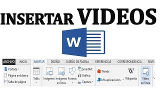 Como insertar un VIDEO en Word Inserta Videos desde internet en tus documentos muy facil [upl. by Fromma489]