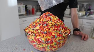 MASSIVE Bowl of Fruity Pebbles Challenge [upl. by Fabi]